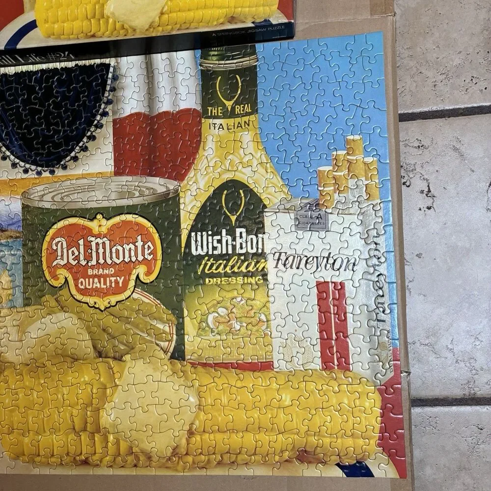 Springbok 500 PC Puzzle Still Life #24 Advertising Delmonte Wishbone Complete